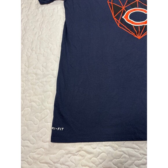 Nike Navy Blue NFL Chicago Bears Dry-fit Athletic Cut Tshirt size large - Picture 3 of 8